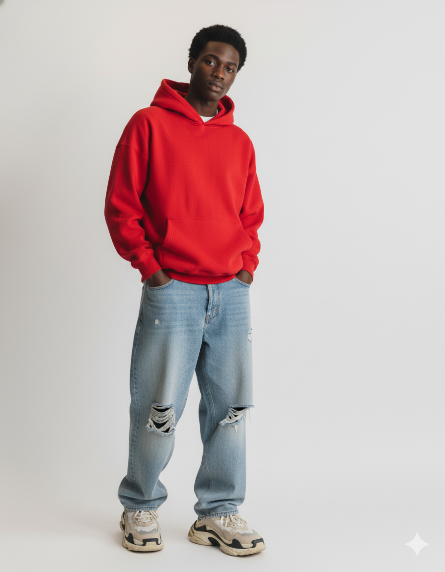 "RED" Oversized Hoodie - 360 GSM