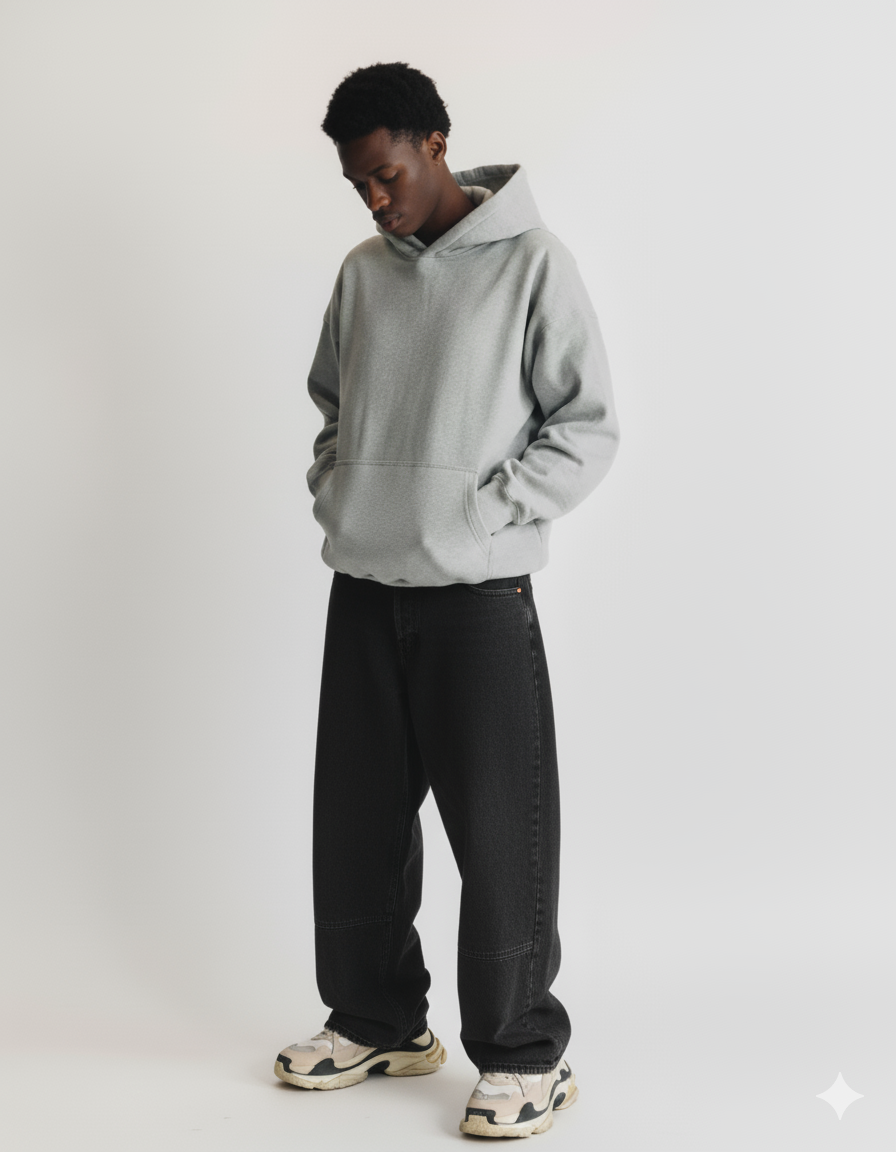 "Grey" Oversized Hoodie - 360 GSM