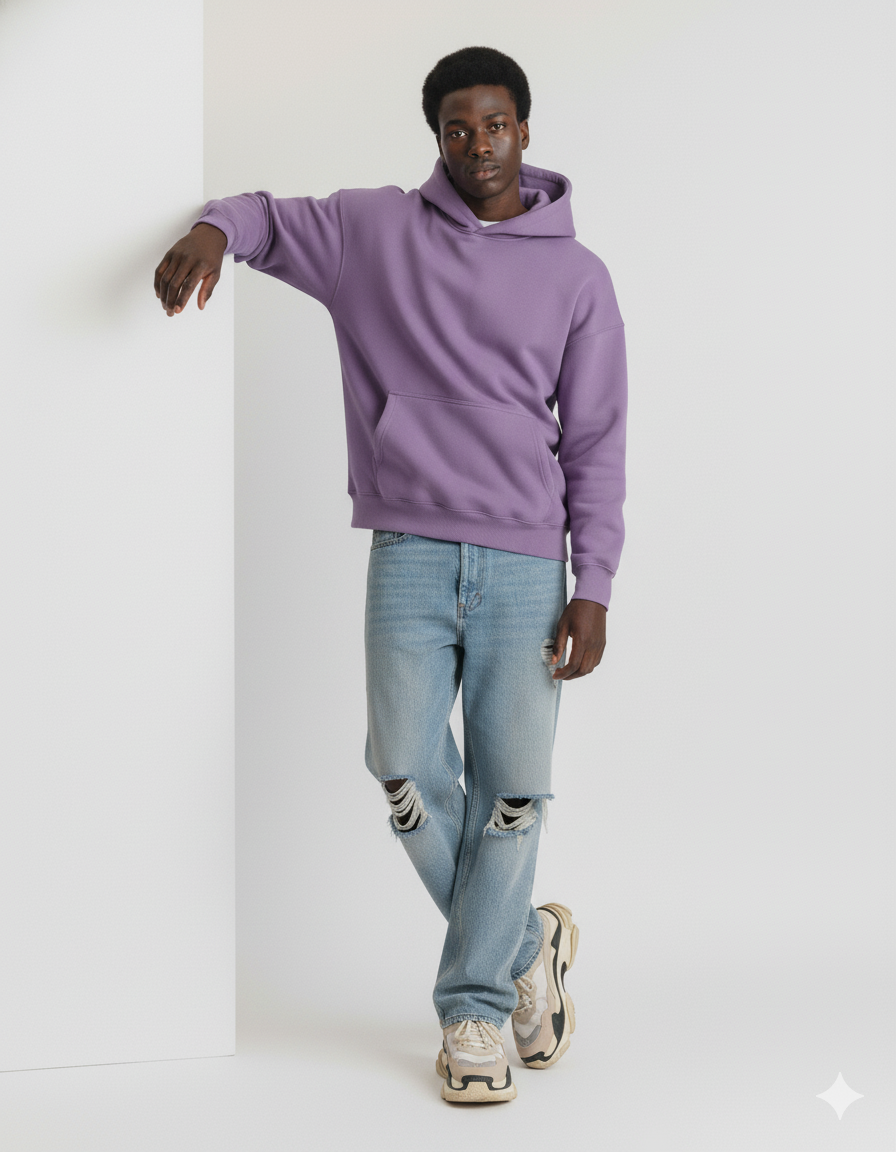 "Lavender" Oversized Hoodie - 360 GSM