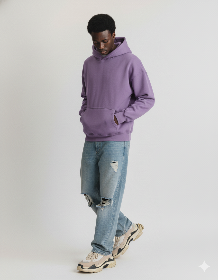 "Lavender" Oversized Hoodie - 360 GSM